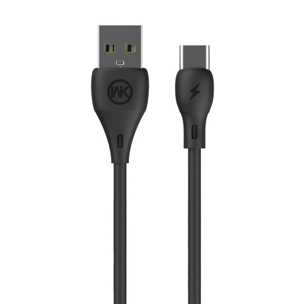 WK WDC-072 1m 2.1A Output Full Speed Series USB to USB-C / Type-C Data Sync Charging Cable (Black)