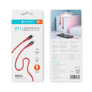 ROCK Z11 3A Type-C / USB-C to Type-C Hi-tensile Sync Round Charging Cable, Length: 100cm (Black)