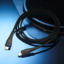 ROCK Z11 3A Type-C / USB-C to Type-C Hi-tensile Sync Round Charging Cable, Length: 100cm (Black)