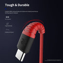 ROCK Z11 3A Type-C / USB-C to Type-C Hi-tensile Sync Round Charging Cable, Length: 100cm (Black)