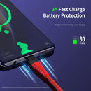 ROCK Z11 3A Type-C / USB-C to Type-C Hi-tensile Sync Round Charging Cable, Length: 100cm (Black)