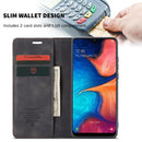 CaseMe-013 Multifunctional Retro Frosted Horizontal Flip Leather Case for Galaxy A20 / A30, with Card Slot & Holder & Wallet (Black)