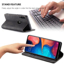 CaseMe-013 Multifunctional Retro Frosted Horizontal Flip Leather Case for Galaxy A20 / A30, with Card Slot & Holder & Wallet (Black)