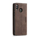 CaseMe-013 Multifunctional Retro Frosted Horizontal Flip Leather Case for Galaxy A20 / A30, with Card Slot & Holder & Wallet (Coffee)