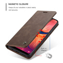 CaseMe-013 Multifunctional Retro Frosted Horizontal Flip Leather Case for Galaxy A20 / A30, with Card Slot & Holder & Wallet (Coffee)