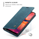CaseMe-013 Multifunctional Retro Frosted Horizontal Flip Leather Case for Galaxy A20 / A30, with Card Slot & Holder & Wallet (Blue)