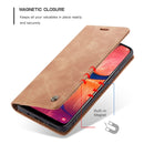 CaseMe-013 Multifunctional Retro Frosted Horizontal Flip Leather Case for Galaxy A20 / A30, with Card Slot & Holder & Wallet (Brown)