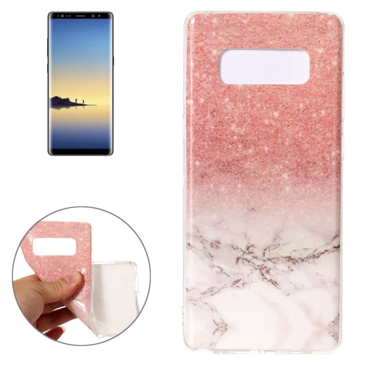 For Galaxy Note 8 Marble Pattern TPU Shockproof Protective Back Cover Case