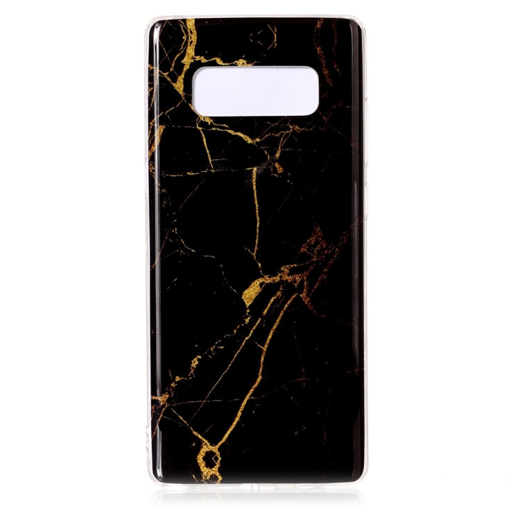 For Galaxy Note 8 Black Marble Pattern TPU Shockproof Protective Back Cover Case