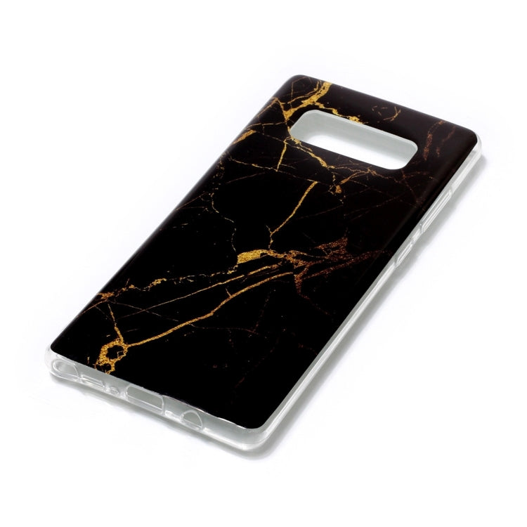 For Galaxy Note 8 Black Marble Pattern TPU Shockproof Protective Back Cover Case