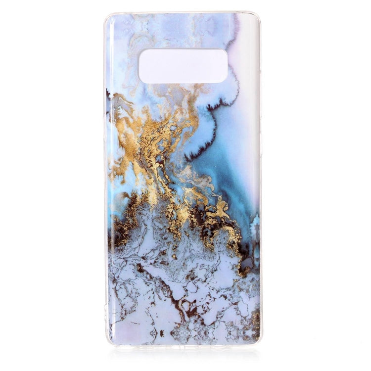 For Galaxy Note 8 Blue Marble Pattern TPU Shockproof Protective Back Cover Case