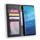 Magnetic Buckle Retro Texture Horizontal Flip Leather Case for Galaxy S10, with Holder & Card Slots & Wallet (Black)
