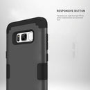 For Galaxy S8 Dropproof 3 in 1 Silicone sleeve for mobile phone(Black)