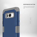 For Galaxy S8 Dropproof 3 in 1 Silicone sleeve for mobile phone (Dark Blue)