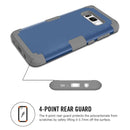 For Galaxy S8 Dropproof 3 in 1 Silicone sleeve for mobile phone (Dark Blue)