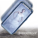For Galaxy S8 Dropproof 3 in 1 Silicone sleeve for mobile phone (Dark Blue)