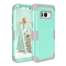 For Galaxy S8 Dropproof 3 in 1 Silicone sleeve for mobile phone (Green)