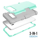 For Galaxy S8 Dropproof 3 in 1 Silicone sleeve for mobile phone (Green)