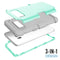 For Galaxy S8 Dropproof 3 in 1 Silicone sleeve for mobile phone (Green)