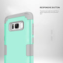 For Galaxy S8 Dropproof 3 in 1 Silicone sleeve for mobile phone (Green)