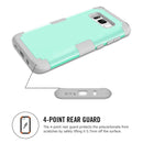 For Galaxy S8 Dropproof 3 in 1 Silicone sleeve for mobile phone (Green)