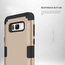 For Galaxy S8 Dropproof 3 in 1 Silicone sleeve for mobile phone (Gold)