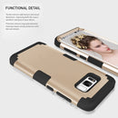 For Galaxy S8 Dropproof 3 in 1 Silicone sleeve for mobile phone (Gold)