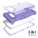 For Galaxy S8 Dropproof 3 in 1 Silicone sleeve for mobile phone (Purple)