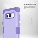 For Galaxy S8 Dropproof 3 in 1 Silicone sleeve for mobile phone (Purple)