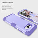 For Galaxy S8 Dropproof 3 in 1 Silicone sleeve for mobile phone (Purple)