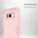 For Galaxy S8 Dropproof 3 in 1 Silicone sleeve for mobile phone (Rose Gold)