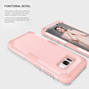 For Galaxy S8 Dropproof 3 in 1 Silicone sleeve for mobile phone (Rose Gold)