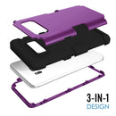 For Galaxy S8 Dropproof 3 in 1 Silicone sleeve for mobile phone (Brown)