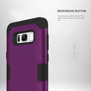 For Galaxy S8 Dropproof 3 in 1 Silicone sleeve for mobile phone (Brown)