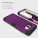 For Galaxy S8 Dropproof 3 in 1 Silicone sleeve for mobile phone (Brown)