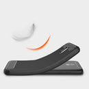For Galaxy J530 / J5 Pro (EU Version) Brushed Texture Carbon Fiber Shockproof TPU Rugged Armor Protective Case(Black)