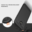 For Galaxy J530 / J5 Pro (EU Version) Brushed Texture Carbon Fiber Shockproof TPU Rugged Armor Protective Case(Grey)