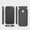 For Galaxy J530 / J5 Pro (EU Version) Brushed Texture Carbon Fiber Shockproof TPU Rugged Armor Protective Case(Red)