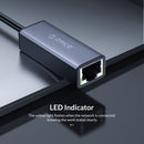 ORICO XC-R45 USB-C / Type-C to RJ45 Gigabit Ethernet LAN Network Adapter Cable, Total Length: 15cm