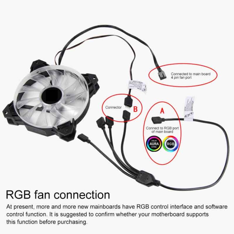 3 Pin 5V Motherboard AURA RGB PC Cooling Extension Cable for Asus, Length: 30cm (Black)