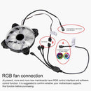 3 Pin 5V 1 to 6 Motherboard AURA RGB PC Cooling Extension Cable for Asus (Black)