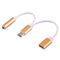 USB-C / Type-C Male to 3.5mm Female & Type-C Female Audio Adapter, For LG G6 / Huawei P10 & P10 Plus / Xiaomi Mi6 & Max 2 and other Smartphones(Gold)