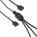 3 Pin 5V 1 to 3 Motherboard AURA RGB PC Cooling Extension Cable for Asus (Black)