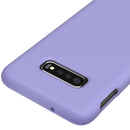 Shockproof Solid Color Liquid Silicone Case for Galaxy S10 (Purple)