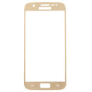For Galaxy S7 / G930 0.26mm 9H Surface Hardness 3D Explosion-proof Colorized Silk-screen Tempered Glass Full Screen Film(Gold)