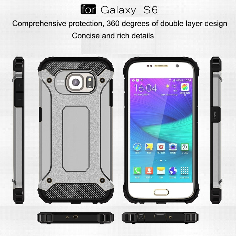 For Galaxy S6 / G920 Tough Armor TPU + PC Combination Case (Silver)