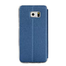 For Galaxy S7 Edge / G935 Horizontal Flip Leather Case with Holder & Call Display ID (Blue)