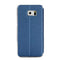 For Galaxy S7 Edge / G935 Horizontal Flip Leather Case with Holder & Call Display ID (Blue)