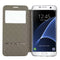 For Galaxy S7 Edge / G935 Horizontal Flip Leather Case with Holder & Call Display ID (Blue)