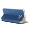 For Galaxy S7 Edge / G935 Horizontal Flip Leather Case with Holder & Call Display ID (Blue)